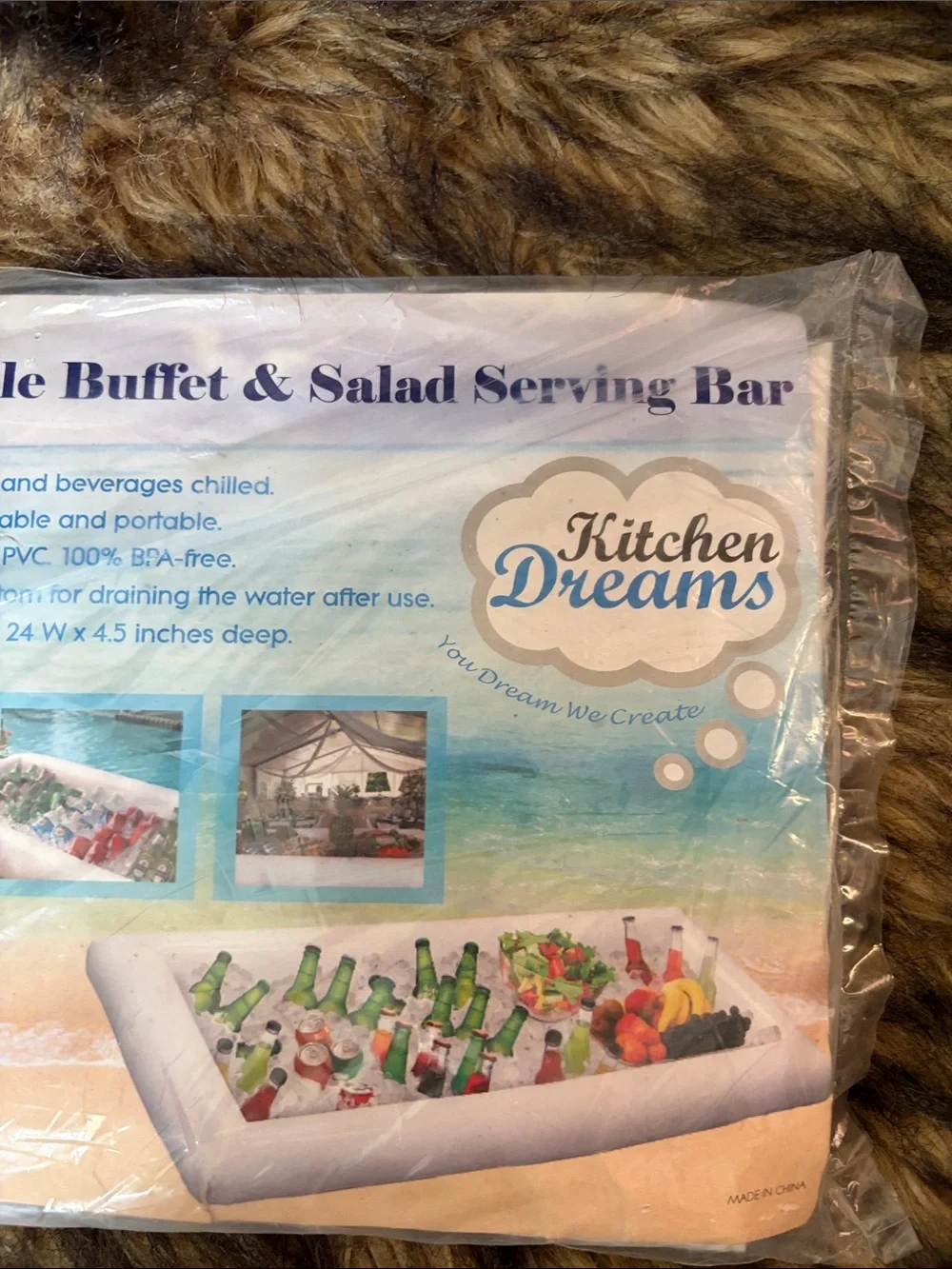 KITCHEN DREAMS INFLATABLE BUFFET & SALAD SERVING BAR  XL 51